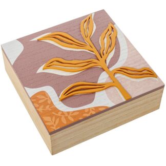 Caja Madera Decorada 24x24x8,5cm