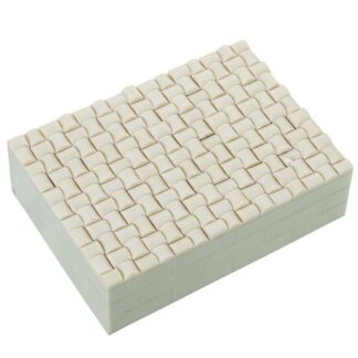 Caja Resina De Hueso C/base Madera 18x5x13cm