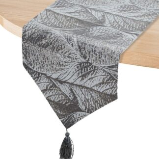 Camino De Mesa 30x180cm 100% Poliéster Crudo Hojas 30x180cm