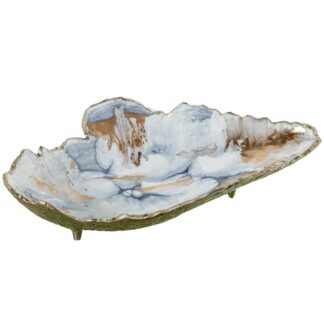 Centro Aluminio Nacarado/dorado 46x23x11cm