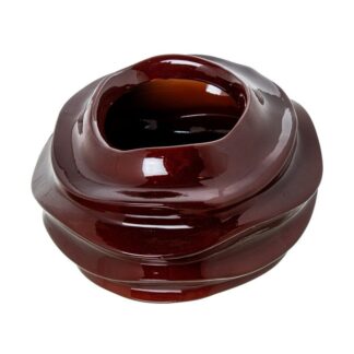 Centro Ceramica Ø35cm Burdeos Brillo Ø35x21cm