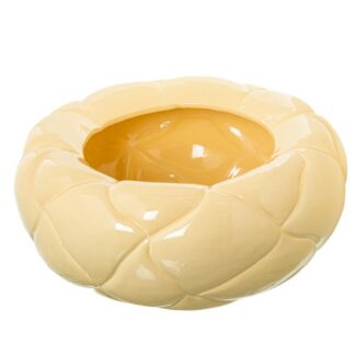 Centro Cerámica Ø42cm Crema Brillo Ø42x22cm
