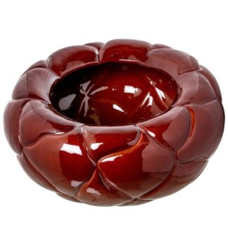 Centro Ceramica D42cm Burdeos Brillo 42x22cm
