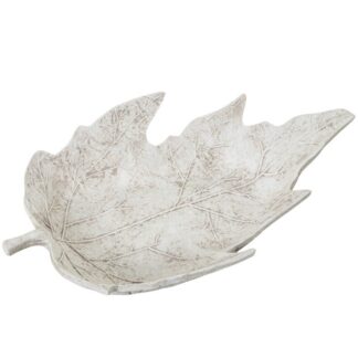 Centro Ceramica Hoja Beige 53x21cm