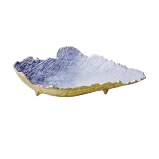 Centro Decorativo Aluminio Dorado/blanco & Azul 46x23x11cm