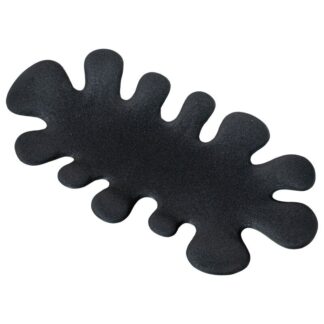 Centro Lobulado Ceramica Negra Rugoso 56x28,5x9cm.