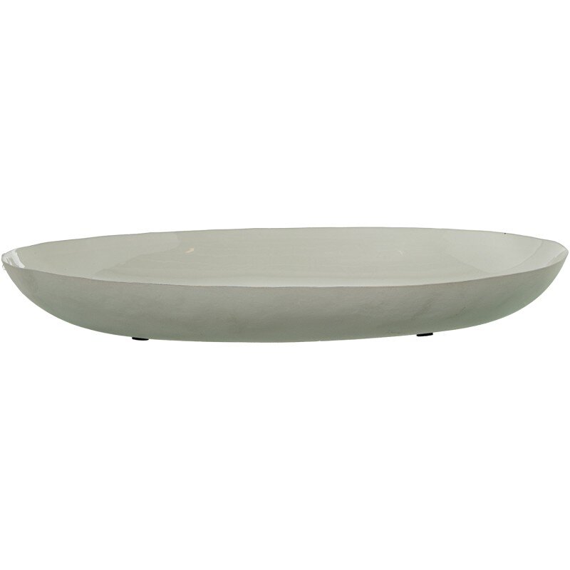 Centro Mesa Metal Esmaltado Blanco 43x31x5,5cm - Image 2