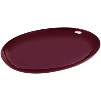 Centro Mesa Metal Esmaltado Burdeos 43x31x5,5cm