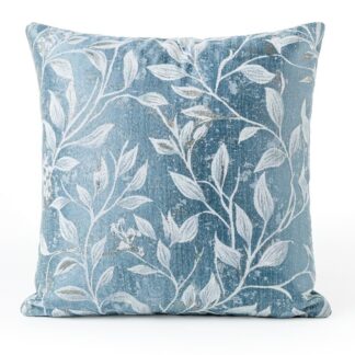Cojín 43x43cm 100% Poliéster Azul Decorado 43x43cm