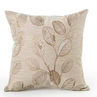 Cojín 43x43cm 100% Poliéster Beige Decorado 43x43cm
