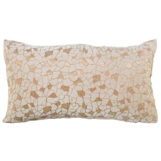 Cojín 50x30cm 100% Poliéster Crema 50x30cm, Con Cremallera