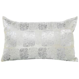 Cojín 50x30cm Gris 100% Poliéster 50x30cm, Con Cremallera