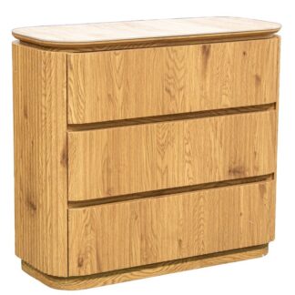 Comoda Madera C/3 Cajones Sobre Ceramica 90x40x80 Cm
