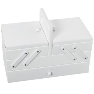 Costurero De Madera Dm Blanca C/cajon 33x16x17/23cm