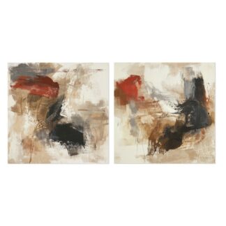 Cuadro Lienzo 100x100cm Abstracto 40% Pintado A Mano 100x100x3cm