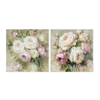 Cuadro Lienzo 60x60cm Flores 40% Pintado A Mano 60x60x3cm