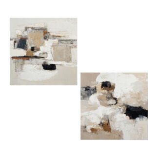 Cuadro Lienzo Madera Abstracto 80x80x3cm