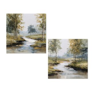 Cuadro Lienzo Madera Bosque 80x80x3cm