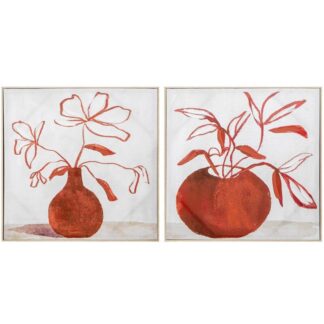 Cuadro Lienzo Madera C/marco 60x60 Cm. Macetas 60x60x3.2cm