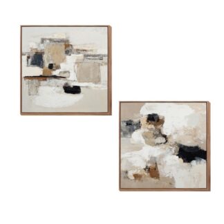 Cuadro Lienzo Madera C/marco Abstracto 60x60x3,5cm