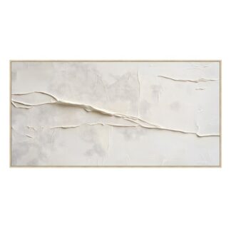 Cuadro Lienzo Marco Madera Natural 140x70 Cm. Abstracto 140x70 Cm.