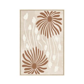 Cuadro Lienzo Marco Madera Natural 60x90 Cm. Flores 60x90 Cm.