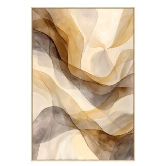 Cuadro Lienzo Marco Madera Natural 80x120 Cm. Abstracto 80x120 Cm.