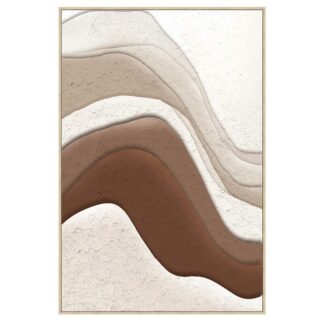 Cuadro Lienzo Marco Madera Natural 80x120cm Abstracto 80x4,3x120cm