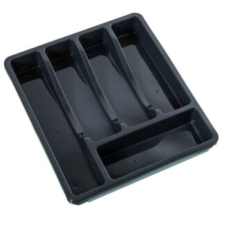 Cubertero Melamina Extensible Negro/blanco C/caja Color 30(50)x33,5x4,5cm