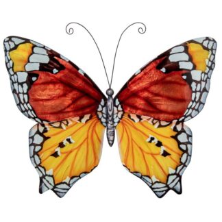 Decoracion Pared Mariposa Metal/nacar Multicolor 45,5x3x30,5cm