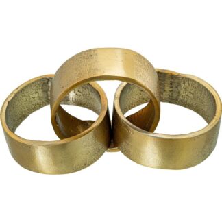 Decoración Sobremesa Cadena Aluminio Oro-3 Eslabones 32x12x12cm