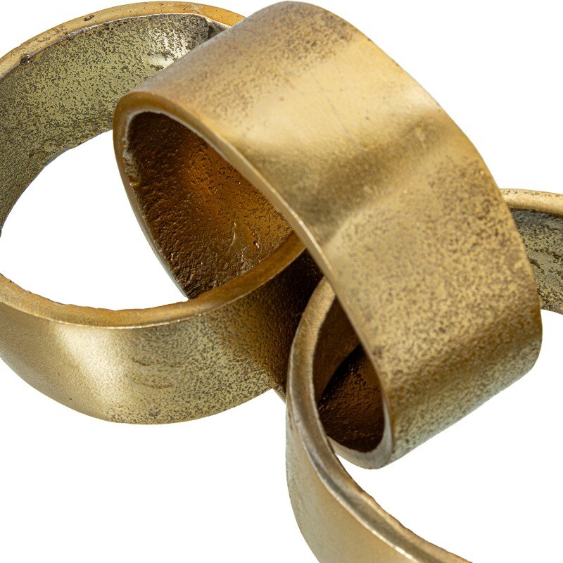 Decoración Sobremesa Cadena Aluminio Oro-3 Eslabones 32x12x12cm - Image 2