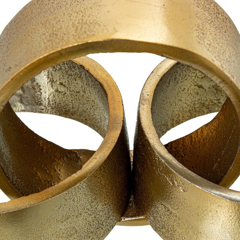 Decoración Sobremesa Cadena Aluminio Oro-3 Eslabones 32x12x12cm - Image 3