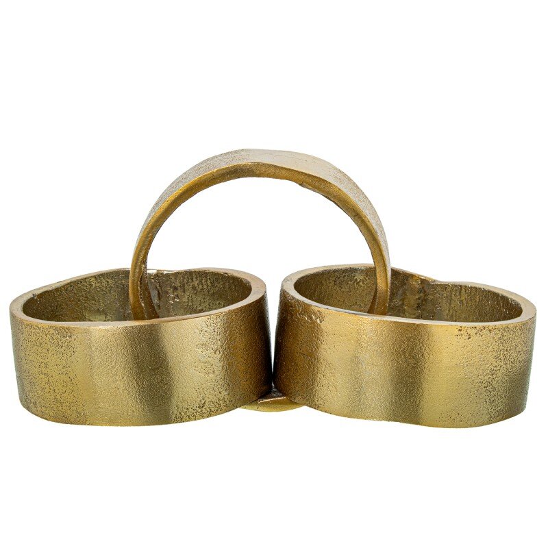 Decoración Sobremesa Cadena Aluminio Oro-3 Eslabones 32x12x12cm - Image 4