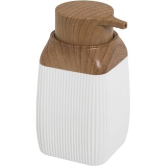 Dosificador Baño Acrilico Blanco 300ml 7x7x14cm