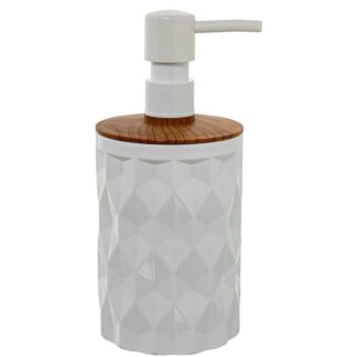 Dosificador Baño Acrilico Blanco 450ml Ø8x19cm