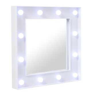 Espejo Baño Acrilico C/iluminacion Led Variable-blanco Acríl 31x4x31cm Pilas:4xaa No Inclu