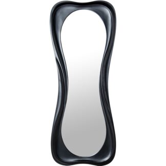Espejo De Pie Madera Dm Lacado Negro 70x4x175cm