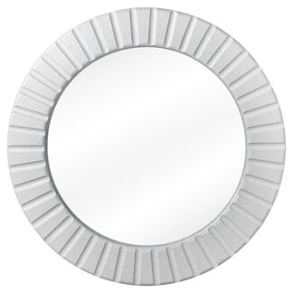 Espejo Pared Ø80cm Madera Dm Blanco Ø80x4cm