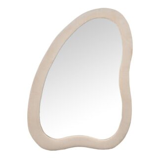 Espejo Pared Madera Dm Terciopelo Beige 68x4x90cm