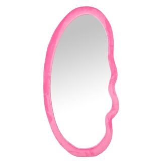 Espejo Pared Madera Dm Terciopelo Rosa 50x3,5x100cm