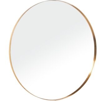 Espejo Redondo Ø120cm Metal Dorado Ø120x3,5cm