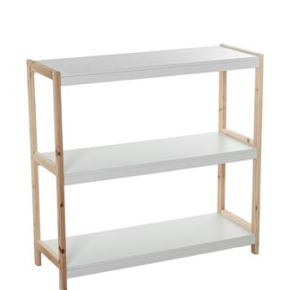 Estanteria Madera 3 Niveles Blanco/natural 84x30x80cm