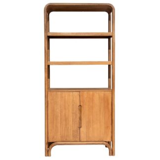 Estanteria Madera Mango 3 Estantes 2 Puertas 90x43x195cm