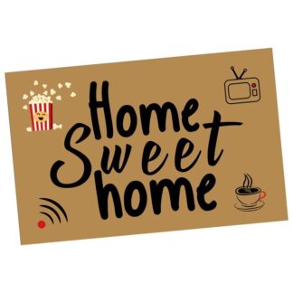 Felpudo Poliéster C/trasera Pvc -home Sweet Home- 40x60x1cm