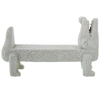 Figura Cerámica Blanca Cocodrilo 30x8x18cm