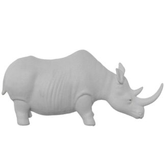 Figura Cerámica Rinoceronte Blanco 40x12x20cm