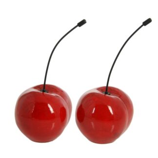 Figura Cereza Cerámica Rojo 14x12x28cm