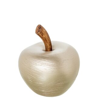 Figura Manzana Cerámica 25x35cm Plata-champán Ø25x35cm