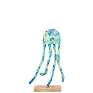 Figura Medusa Hierro 157cm C/base Madera 89x31x157cm